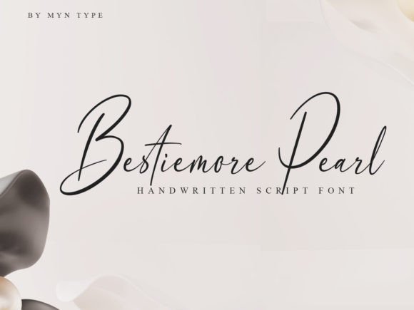 Bestiemore Pearl: A Handwritten Script Font with Timeless Appeal