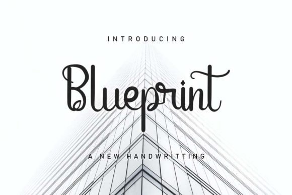 Blueprint: A Sweet, Cursive Handwritten Font for Joyful Designs