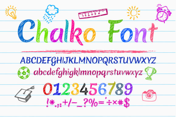 Chalko: A Handwritten Font with Authentic Classroom Charm