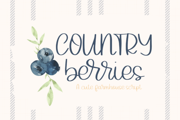 Country Berries: Your Go-To Handmade Font