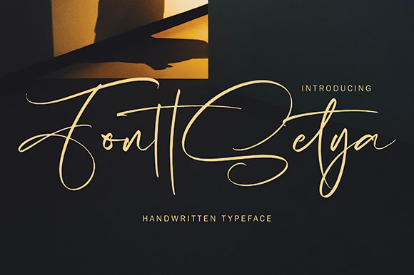 FonttSetya: A Flowing Handwritten Font for Elegant Design