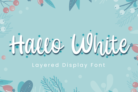 Hallo White: A Festive Handwritten Font for Holiday Designs