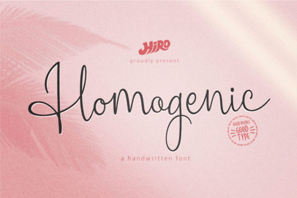 Homogenic: A Handwritten Font for Elegant, Charming Designs