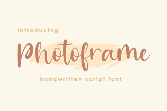 Photoframe: A Handwritten Script Font for Authentic Branding