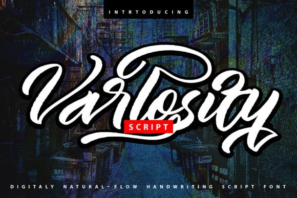 Varlosity: A Brush Script Font for Romantic Projects